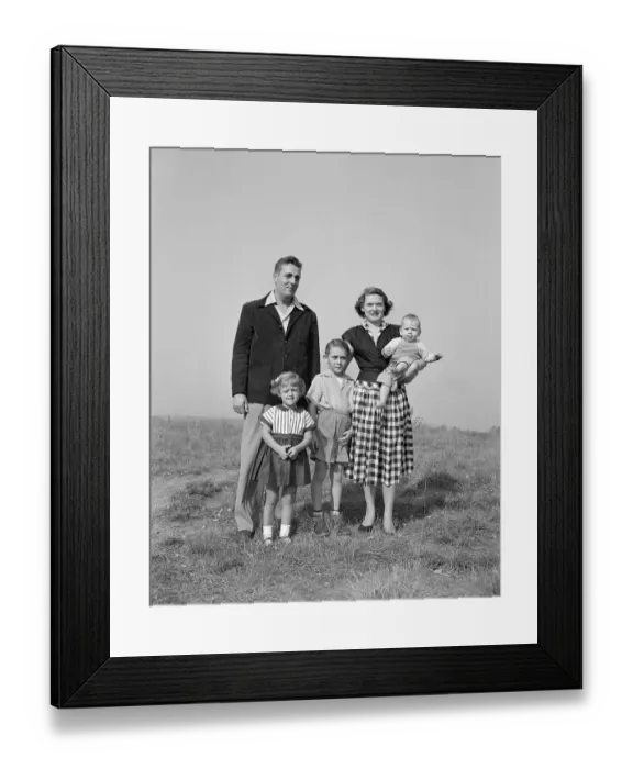 Framed Print : Family Posing Outdoors Framed Print : Family Posing Outdoors
