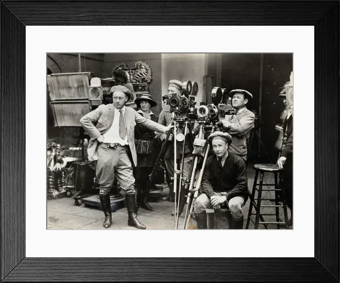 Framed Print : Director Cecil B. DeMille and Film Crew Framed Print : Director Cecil B. DeMille and Film Crew