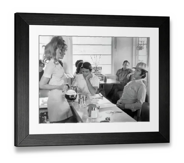 Framed Print : Jack Nicholson with Fellow Actors Eating Lunch Framed Print : Jack Nicholson with Fellow Actors Eating Lunch