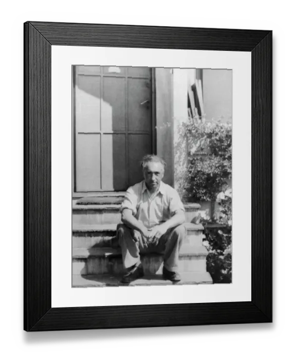 Framed Print : Wilhelm Reich Sitting on Steps Framed Print : Wilhelm Reich Sitting on Steps