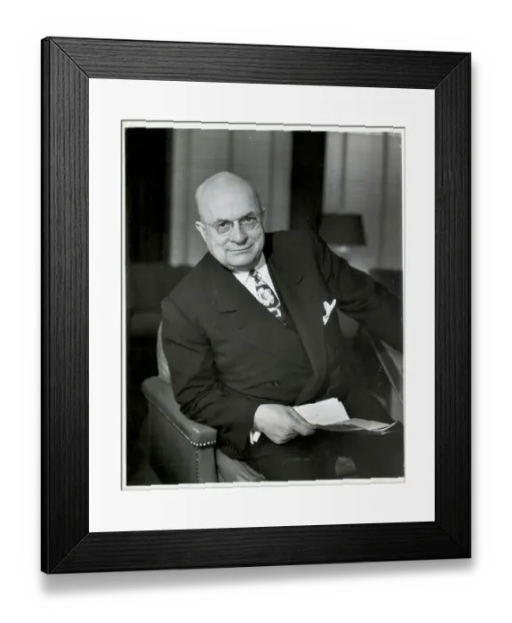 Framed Print : Portrait of Henry J Kaiser Framed Print : Portrait of Henry J Kaiser