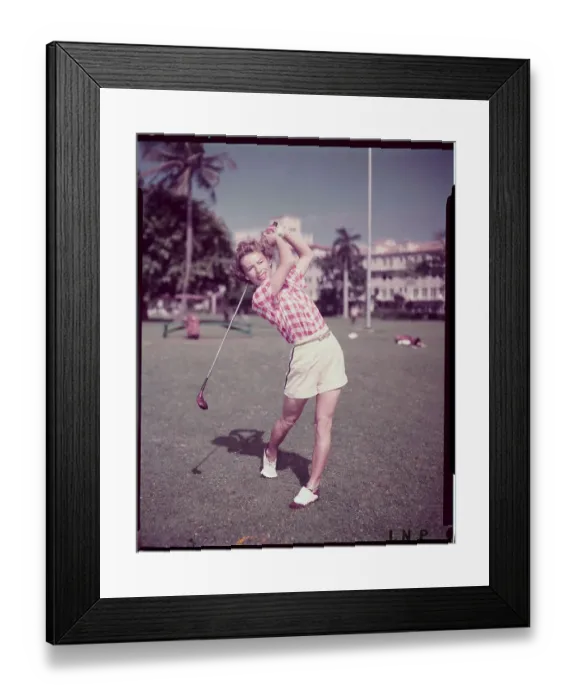 Framed Print : Alice Bauer Golfing Framed Print : Alice Bauer Golfing