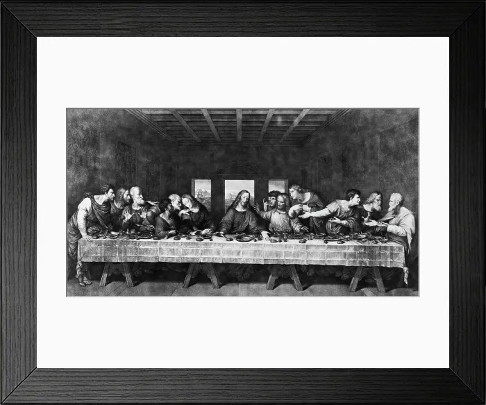 Framed Print : Engraving Of Last Supper By Da Vinci Framed Print : Engraving Of Last Supper By Da Vinci