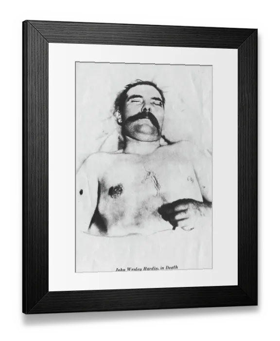 Framed Print : John Wesley Hardin in Death Framed Print : John Wesley Hardin in Death