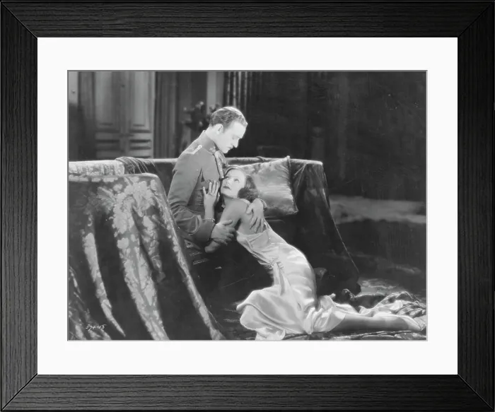 Framed Print : Actress Greta Garbo and Conrad Nagel in The Mysterious Lady Framed Print : Actress Greta Garbo and Conrad Nagel in The Mysterious Lady