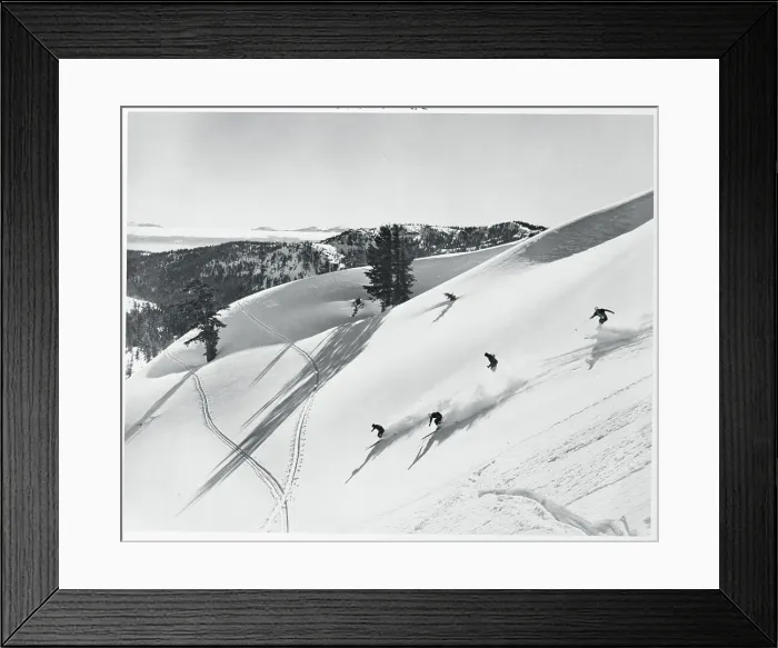 Framed Print : People Skiing Framed Print : People Skiing