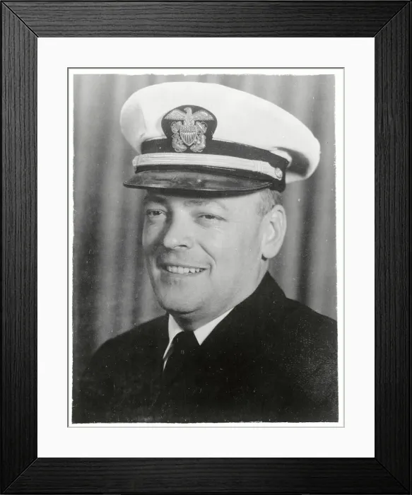 Framed Print : Commander Lloyd M. Buchner in Uniform Framed Print : Commander Lloyd M. Buchner in Uniform