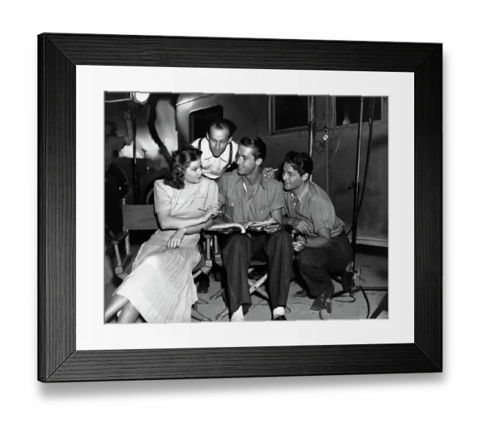 Framed Print : Director and Stars Rehearsing for Screen Tests Framed Print : Director and Stars Rehearsing for Screen Tests