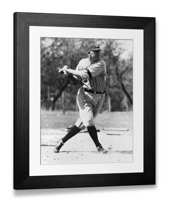 Framed Print : Ty Cobb During Batting Practice Framed Print : Ty Cobb During Batting Practice