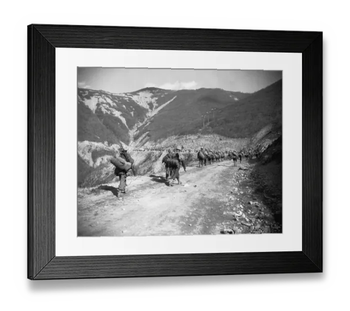 Framed Print : Marines Marching Up Hill