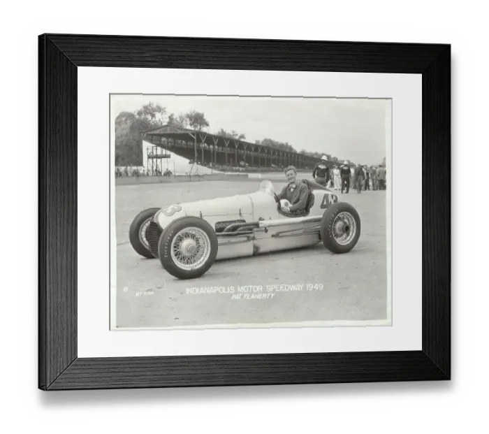 Framed Print : Pat Flaherty in Car at Indianapolis Motor Speedway Framed Print : Pat Flaherty in Car at Indianapolis Motor Speedway