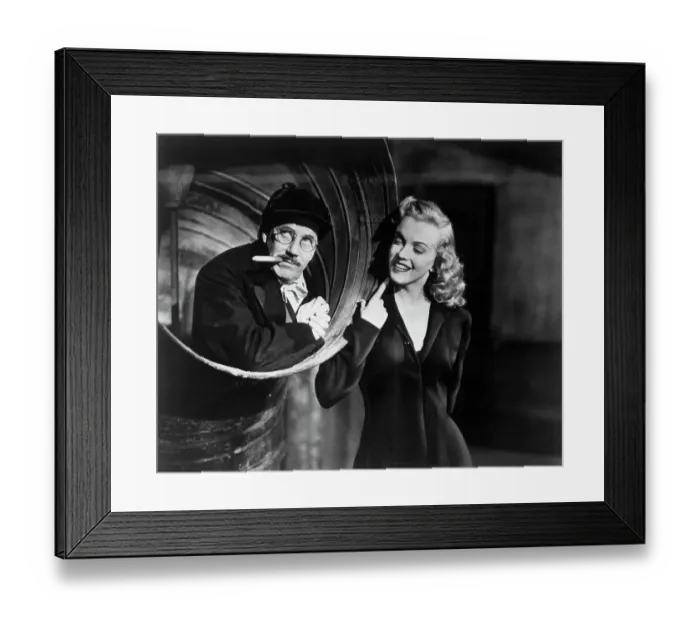 Framed Print : Groucho Marx and Marilyn Monroe Framed Print : Groucho Marx and Marilyn Monroe