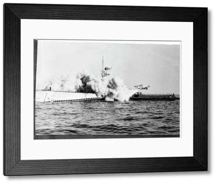 Framed Print : The USS Carbonero Launching a Guided Missile in the Pacific Framed Print : The USS Carbonero Launching a Guided Missile in the Pacific