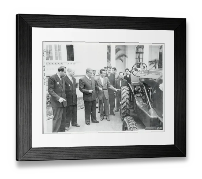 Framed Print : Josip Broz Tito Inspecting a Tractor Framed Print : Josip Broz Tito Inspecting a Tractor