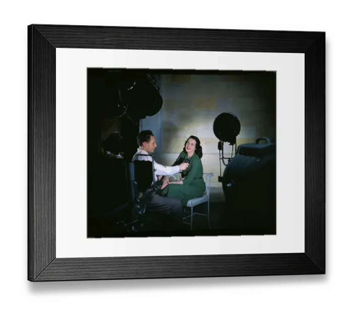 Framed Print : Kit Carson Sitting in Front of Camera Lights