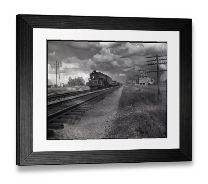 Framed Print : Train Leaving Town Framed Print : Train Leaving Town