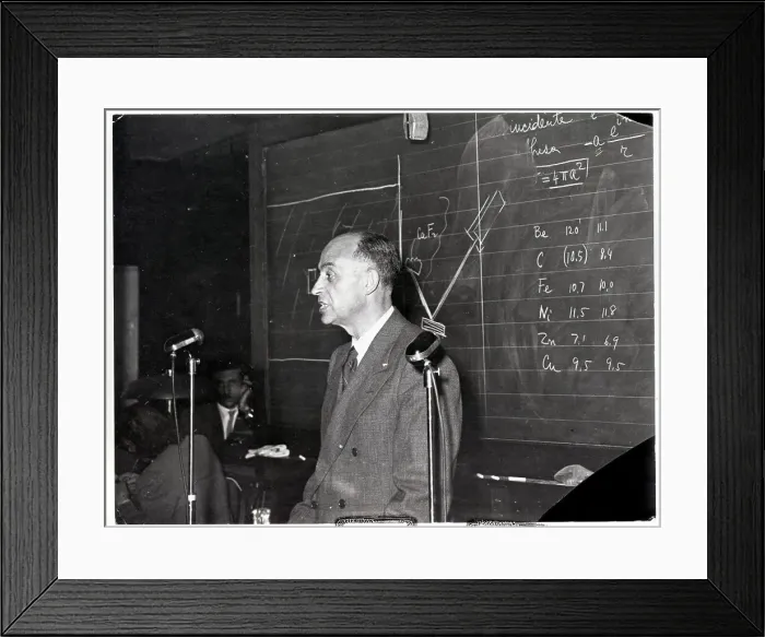 Framed Print : Profile View Of Enrico Fermi
