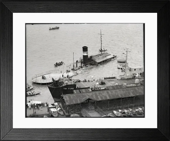 Framed Print : Chinese Nationalist Ship Sinking Framed Print : Chinese Nationalist Ship Sinking