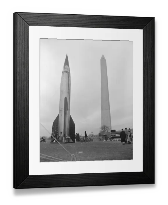 Framed Print : German V-2 Rocket on Display at Washington Monument Framed Print : German V-2 Rocket on Display at Washington Monument