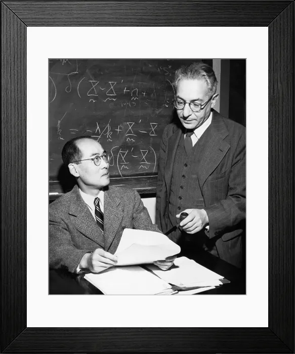 Framed Print : Hideki Yukawa Confering with I. Rabi Framed Print : Hideki Yukawa Confering with I. Rabi