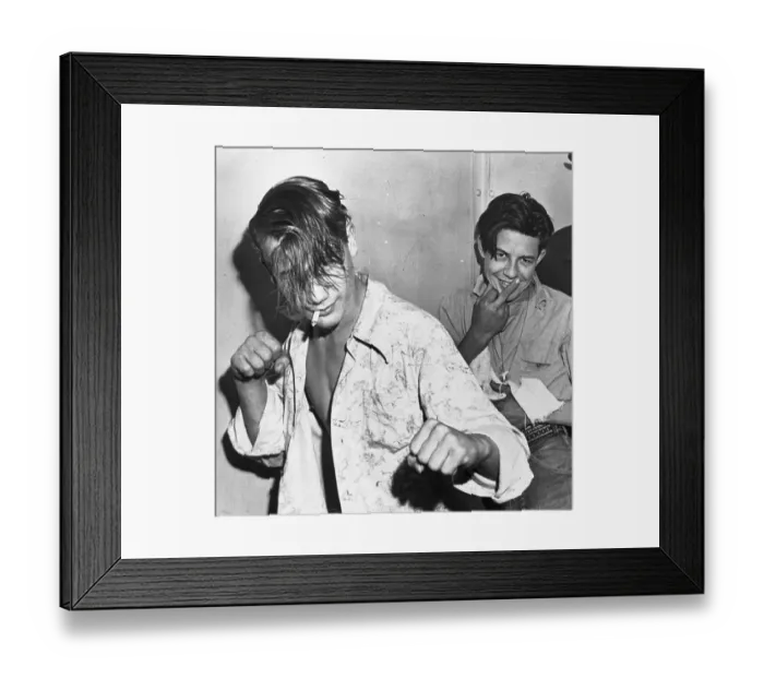 Framed Print : Teens Shown During Arrest Framed Print : Teens Shown During Arrest