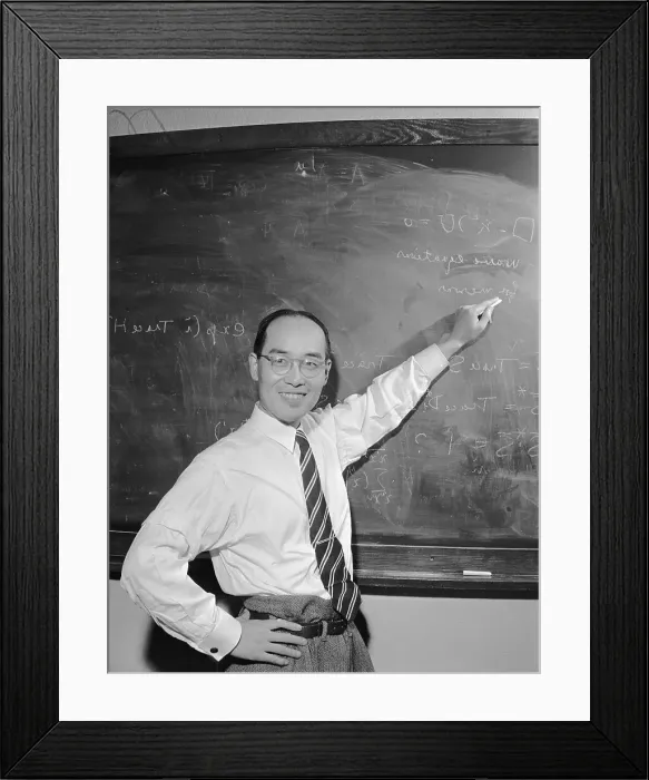 Framed Print : Professor Hideki Yukawa Teaching Framed Print : Professor Hideki Yukawa Teaching