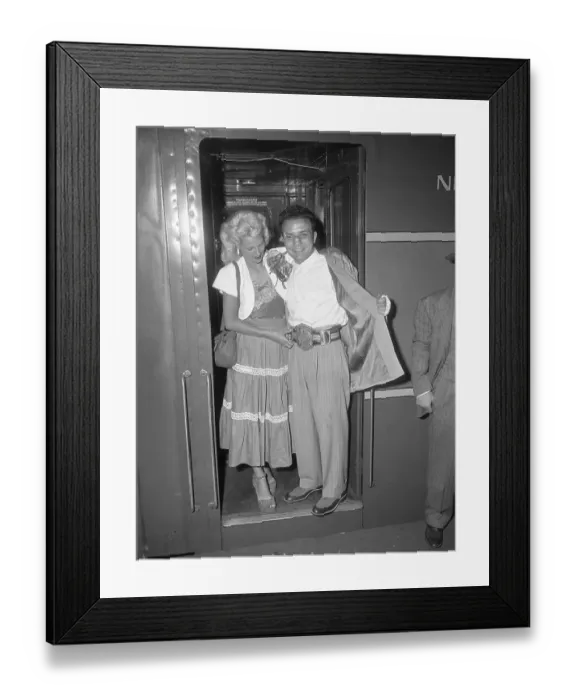 Framed Print : Jake and Vicki Lamotta Letting his Belt Show Framed Print : Jake and Vicki Lamotta Letting his Belt Show