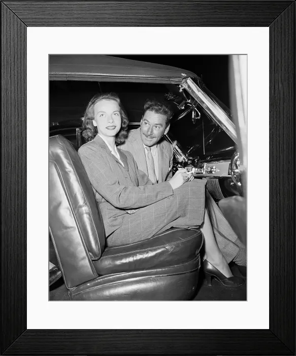 Framed Print : Errol Flynn and Princess Irene Smiling Framed Print : Errol Flynn and Princess Irene Smiling