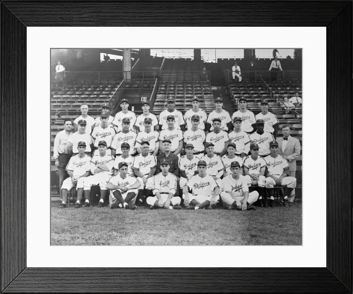 Framed Print : Portrait of Dodgers Team Framed Print : Portrait of Dodgers Team