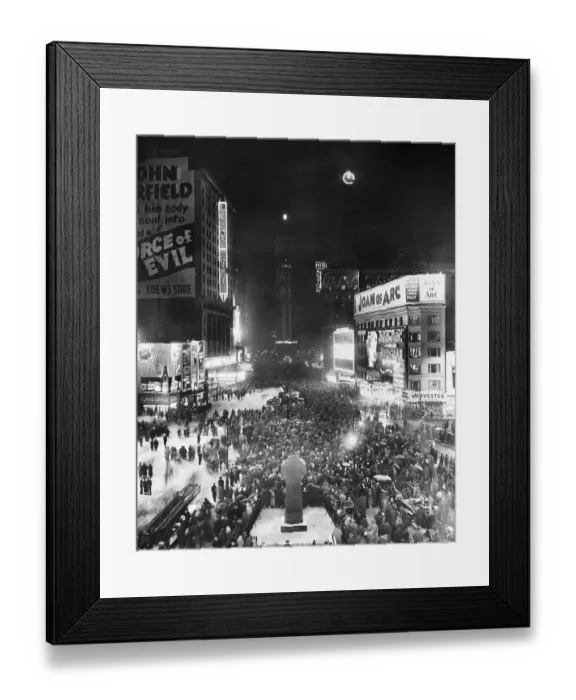 Framed Print : New Years Eve 1949 New York Framed Print : New Years Eve 1949 New York