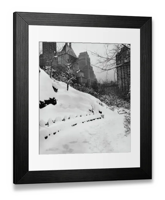 Framed Print : Snow In Central Park, 1948 Framed Print : Snow In Central Park, 1948