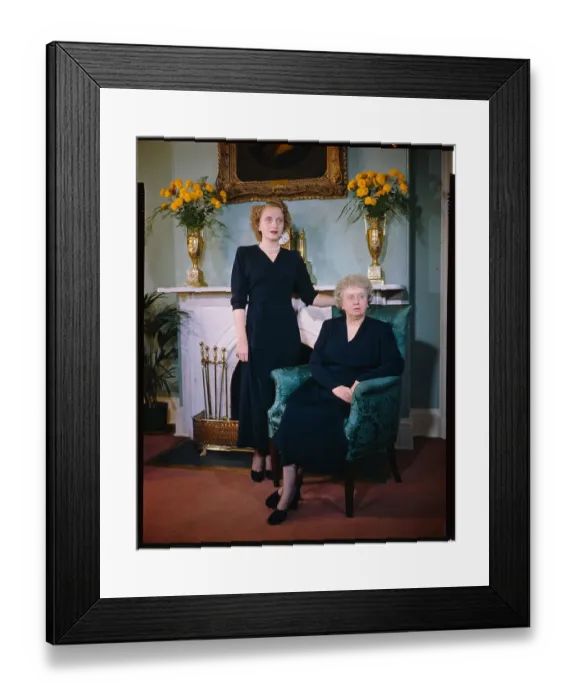 Framed Print : Elizabeth and Margaret Truman Framed Print : Elizabeth and Margaret Truman