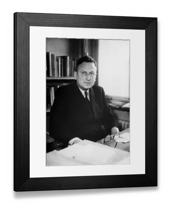 Framed Print : Paul Muller at his Desk Framed Print : Paul Muller at his Desk