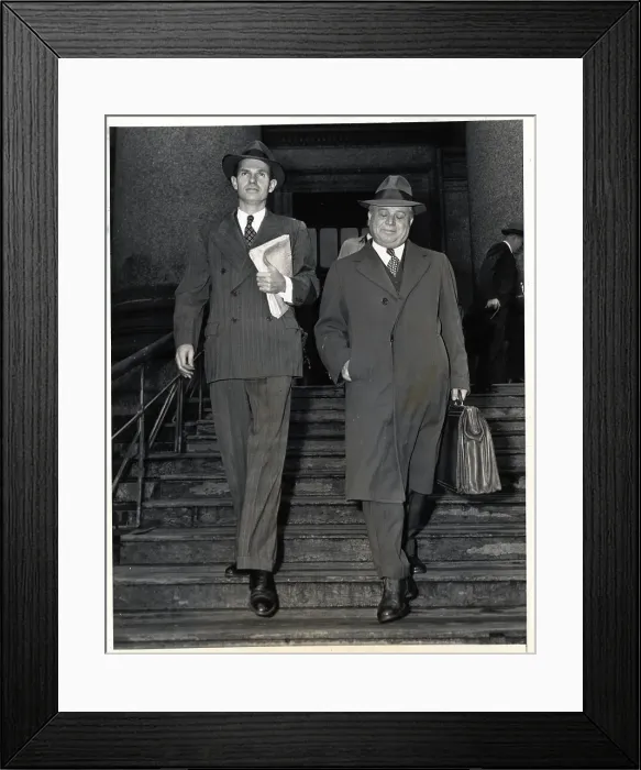 Framed Print : Donald and Alger Hiss Descend Steps Framed Print : Donald and Alger Hiss Descend Steps