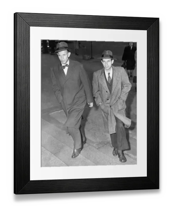 Framed Print : Donald and Alger Hiss Walking into Court Framed Print : Donald and Alger Hiss Walking into Court