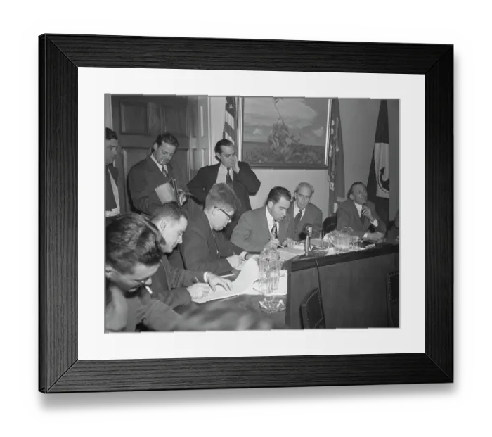 Framed Print : House Un American Activities Committee Members in Session Framed Print : House Un American Activities Committee Members in Session