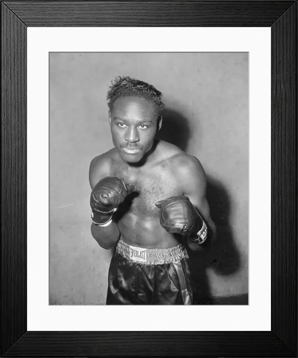 Framed Print : Ezzard Charles in Boxing Stance Framed Print : Ezzard Charles in Boxing Stance