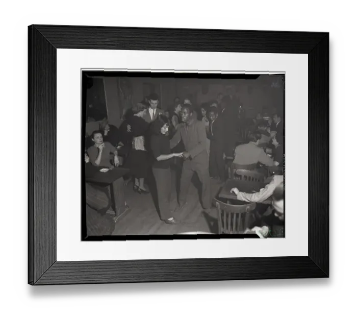 Framed Print : Interracial Dance Club