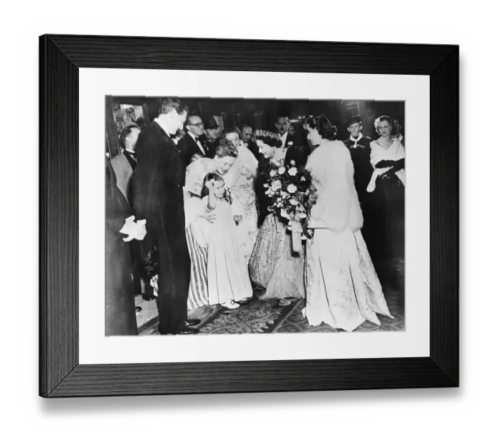 Framed Print : Group In Presence Of Queen Of England Framed Print : Group In Presence Of Queen Of England