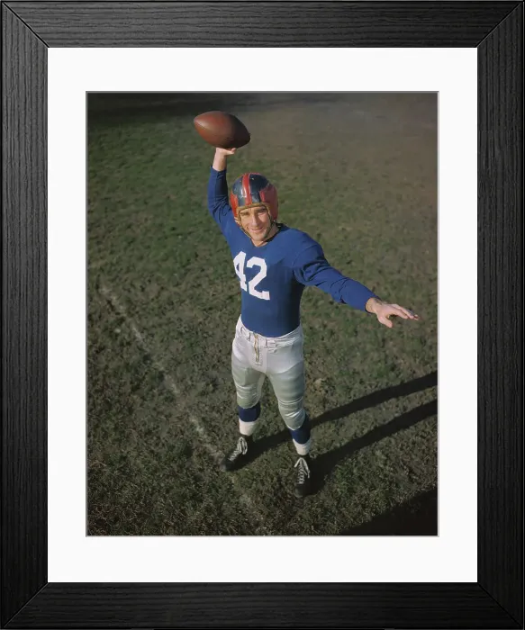 Framed Print : Charley Conerly Holding Football Framed Print : Charley Conerly Holding Football