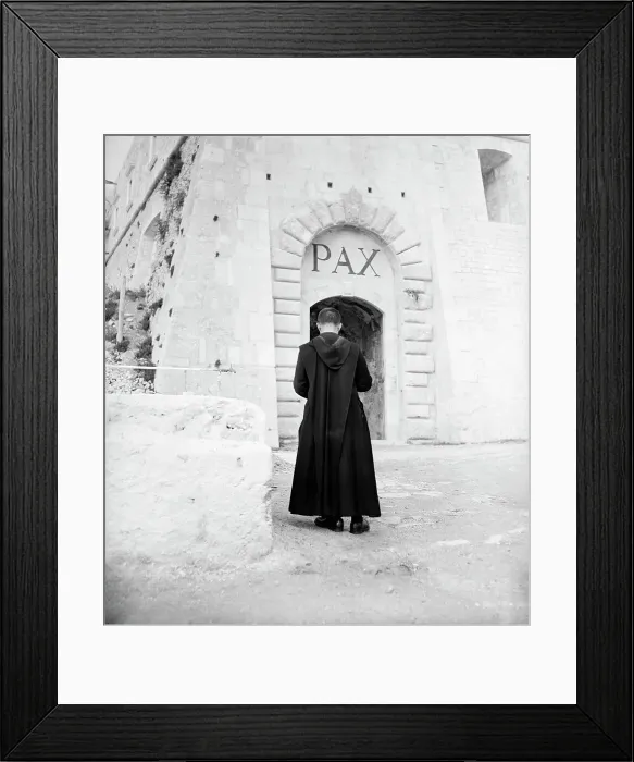 Framed Print : Monk At Monte Cassino Abbey Framed Print : Monk At Monte Cassino Abbey
