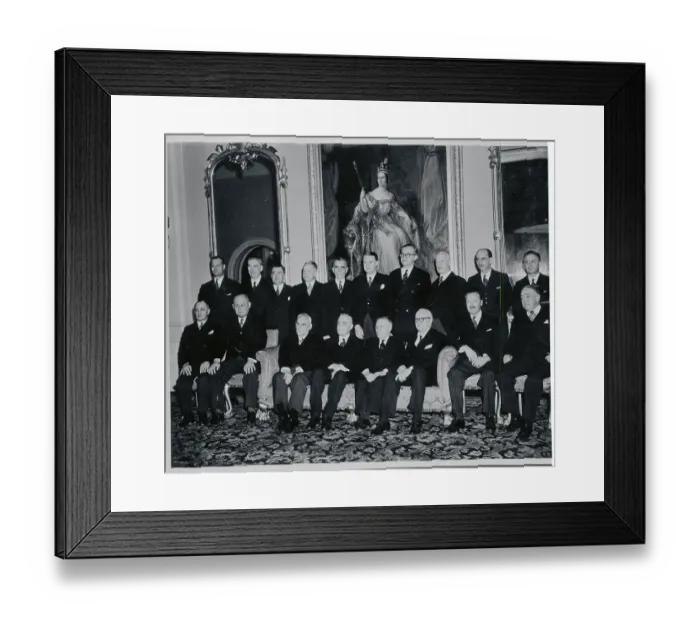Framed Print : Louis St. Laurent Posing with Cabinet Members Framed Print : Louis St. Laurent Posing with Cabinet Members