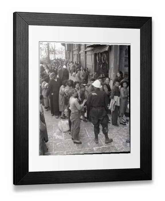 Framed Print : People On Line For Rice Framed Print : People On Line For Rice
