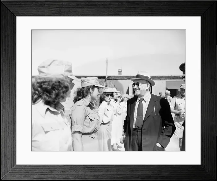 Framed Print : Chaim Weizmann Reviews Womens Auxiliary Framed Print : Chaim Weizmann Reviews Womens Auxiliary