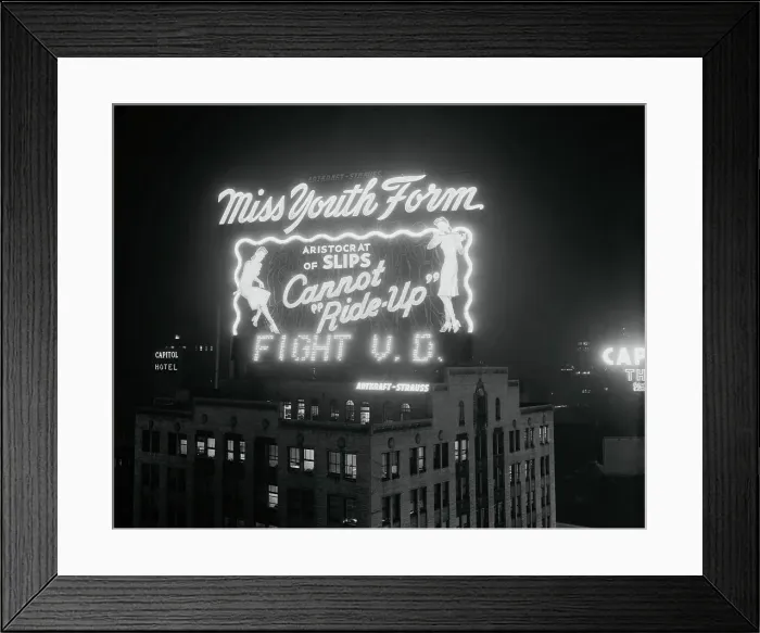 Framed Print : Fight VD Campaign Billboard Framed Print : Fight VD Campaign Billboard