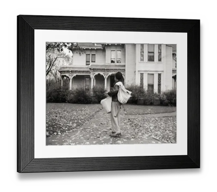 Framed Print : Newsboy At Truman'S House Framed Print : Newsboy At Truman'S House