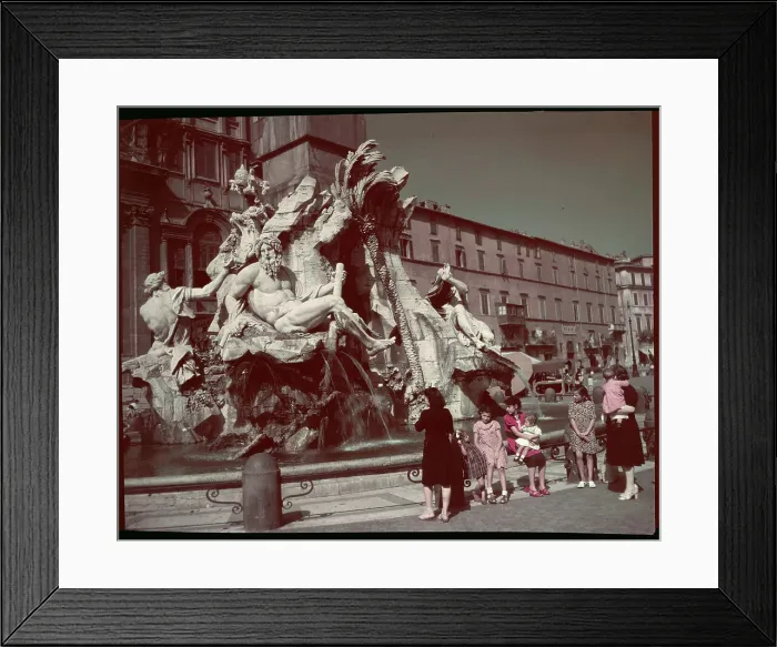 Framed Print : Fontana dei Quattro Fiumi by Gian Lorenzo Bernini