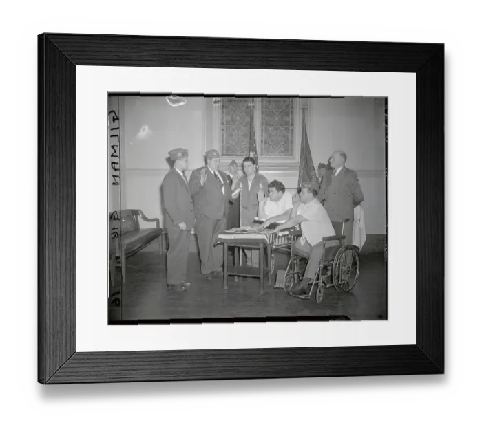 Framed Print : Veteran Post Swearing in Members Framed Print : Veteran Post Swearing in Members