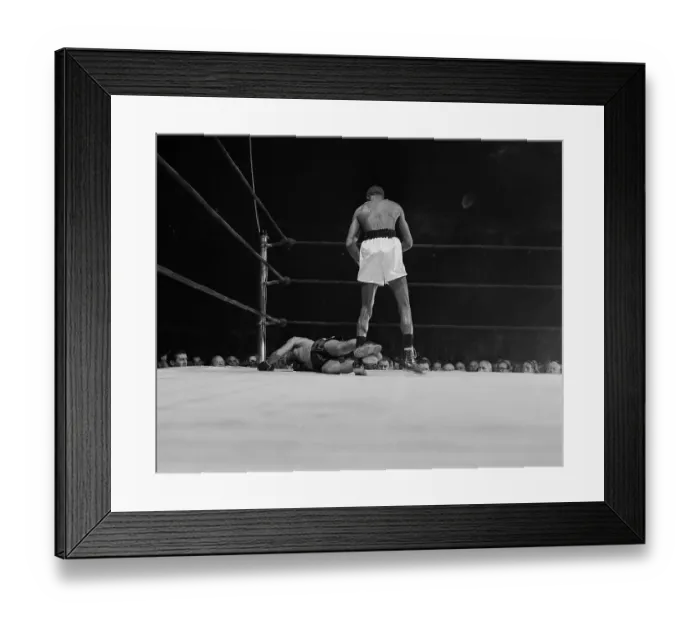 Framed Print : Sandy Saddler Standing over Willie Pep Framed Print : Sandy Saddler Standing over Willie Pep