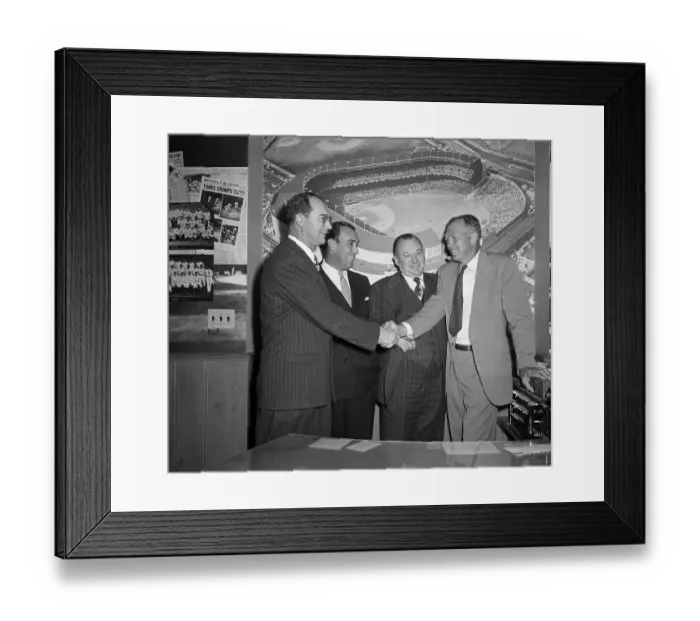 Framed Print : Bill Dickey with New York Yankee Executives Framed Print : Bill Dickey with New York Yankee Executives